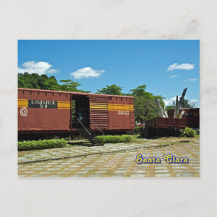 Cartão Postal Papais noeis Clara, Cuba - trem descarrilado 4