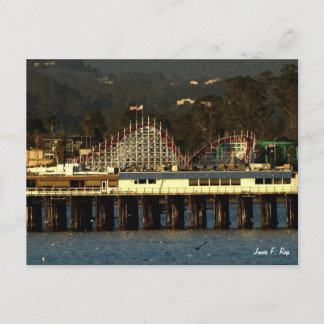 Cartão Postal Papais noeis Cruz Boardwalk e Wharf