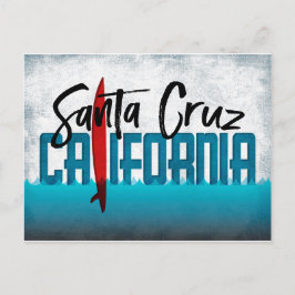 Cartão Postal Papais noeis Cruz Postcard California Surfboard