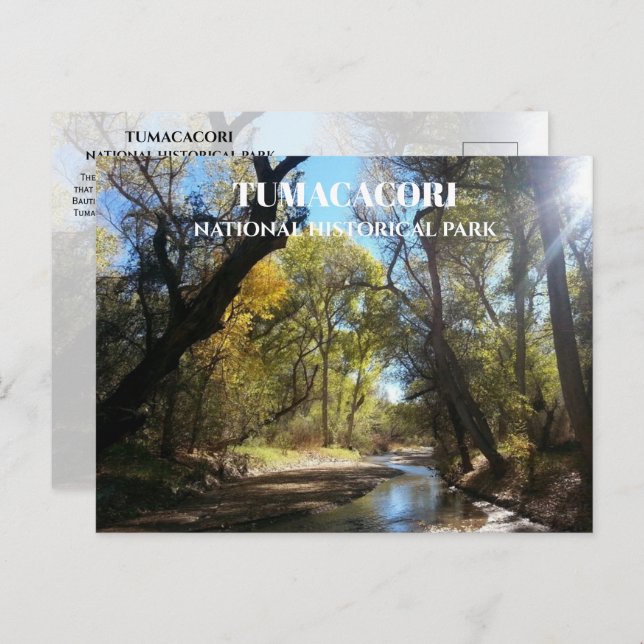 Cartão Postal Papais noeis Cruz River, Juan Bautista de Anza Tra (Frente/Verso)