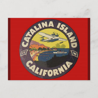 Cartão Postal Papais noeis da Ilha Catalina, viagens vintage da