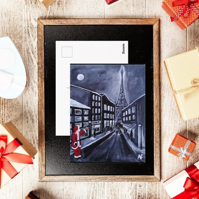 Cartão Postal Papais noeis da Pintura em Paris por Alfred Fox (Criador carregado)