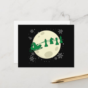 Cartão Postal Papais noeis de Natal do Xadrez - Chess Piece Rein