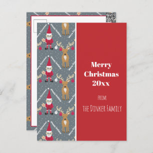 Cartão Postal  Papais noeis De Pickleball 🎅 Feliz Natal 🎁  