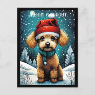 Cartão Postal Papais noeis de Prado Castanho Neve Feriado de Pup