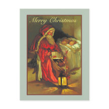 Papais noeis De Vintage Com Crianças Dormindo Nata