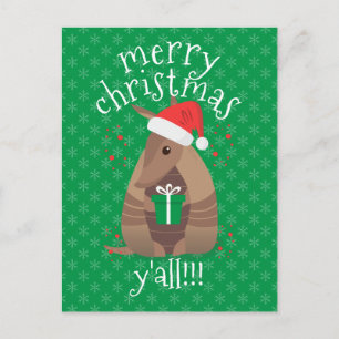 Cartão Postal Papais noeis doando Armadillo Texas