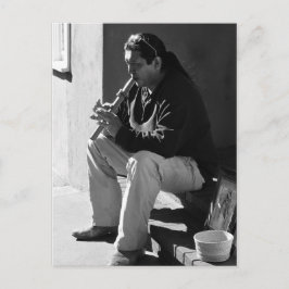 Cartão Postal Papais noeis Fe Flutist