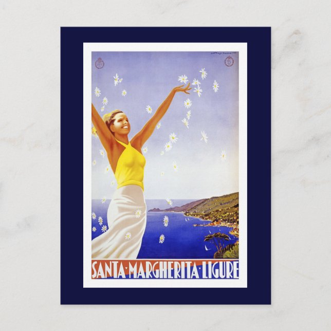 Cartão Postal "Papais noeis Margherita, Liguria Viagens vintage  (Frente)