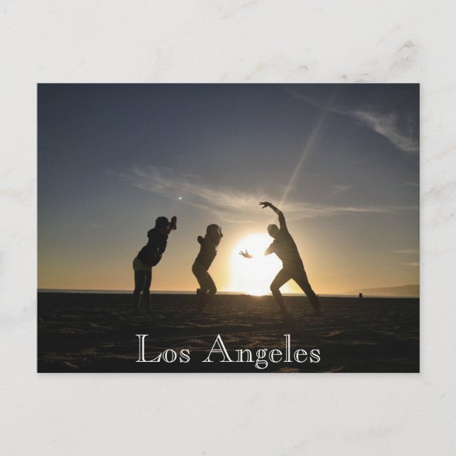 Cartão Postal Papais noeis Monica Beach com Toru Shimoyama (Frente)