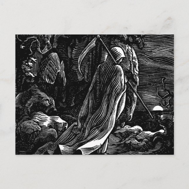 Cartão Postal Papais noeis Muerte (mexicano Grim Reaper) por vol (Frente)