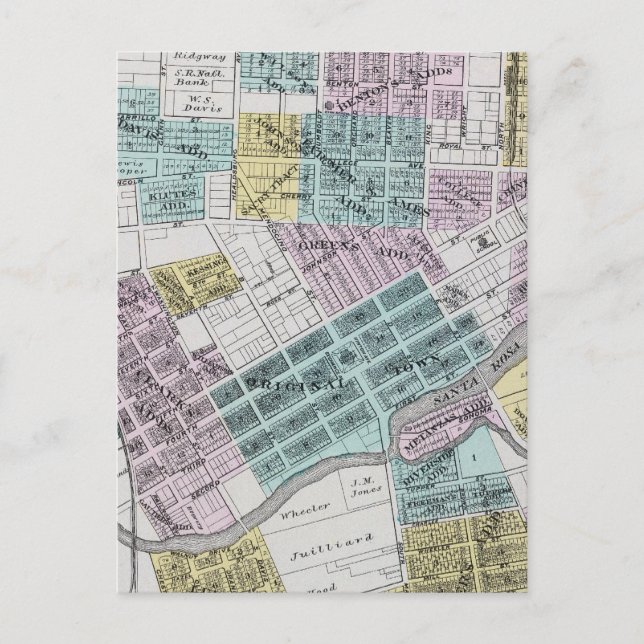 Cartão Postal Papais noeis Rosa, Califórnia 5 (Frente)