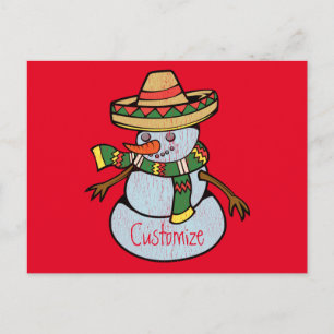 Cartão Postal Papais noeis Sombrero Mexicanos Thunder_Cove