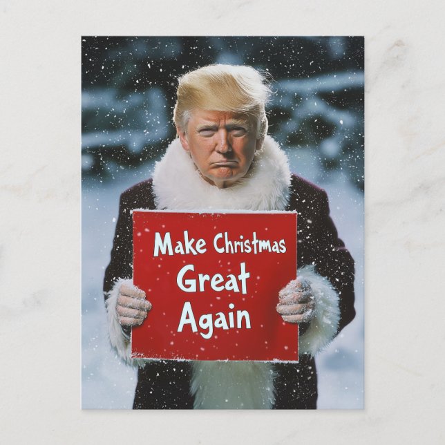 Cartão Postal Papais noeis Trump: "Faça Excelente de Natal novam (Frente)