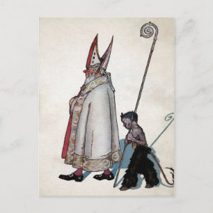 Cartão Postal Papais noeis Vintage & Krampus