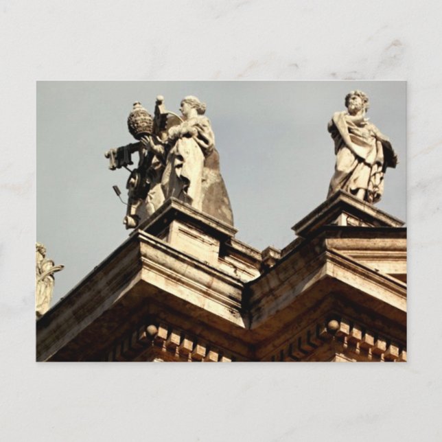 Cartão Postal Papal Archbasilica da Rua John Lateran (Frente)