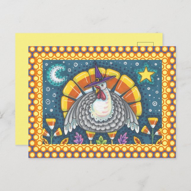 CARTÃO POSTAL PAPEL ART CANDY MILHO TURQUIA PILGRIM, OBRIGADO (Frente/Verso)