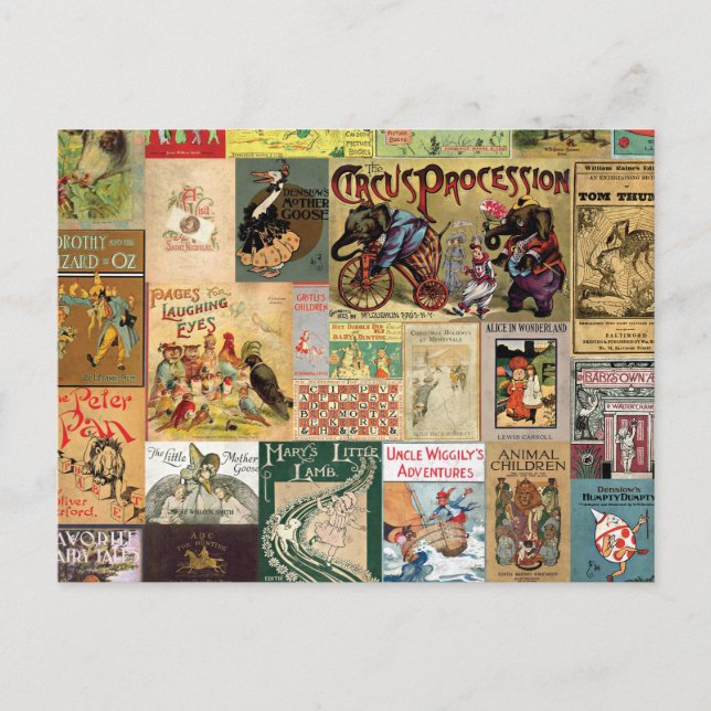 Cartão Postal Papel de Envolvimento - Livros Infantis (Frente)