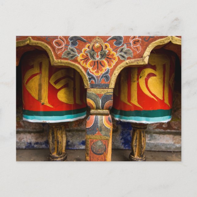 Cartão Postal Papel de oração budista no Butão (Frente)