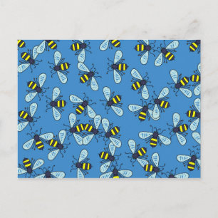 Cartão Postal Papel de parede da abelha