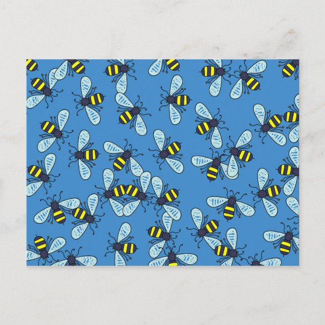 Cartão Postal Papel de parede da abelha (Frente)