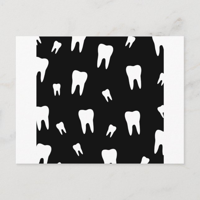 Cartão Postal Papel de parede de dente (Frente)