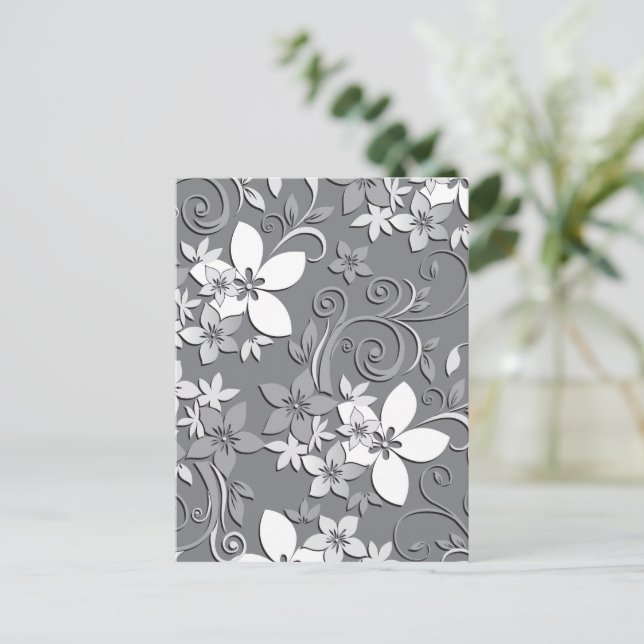 Cartão Postal Papel de parede de flores 2 (Em pé/Frente)