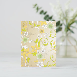 Cartão Postal Papel de parede de flores 3