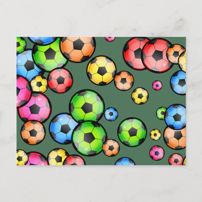 Cartão Postal Papel de parede de futebol (Frente)