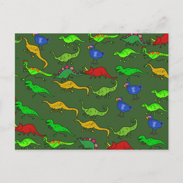 Cartão Postal Papel de parede Dino (Frente)
