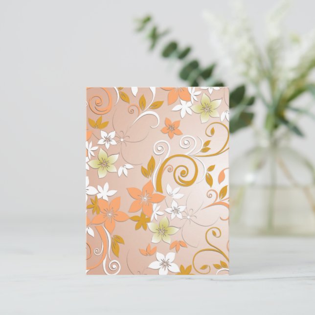 Cartão Postal Papel de parede flores 8 (Em pé/Frente)