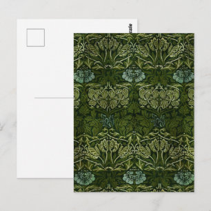 Cartão Postal Papel de Parede Tulipa Rosa Verde Grande William M