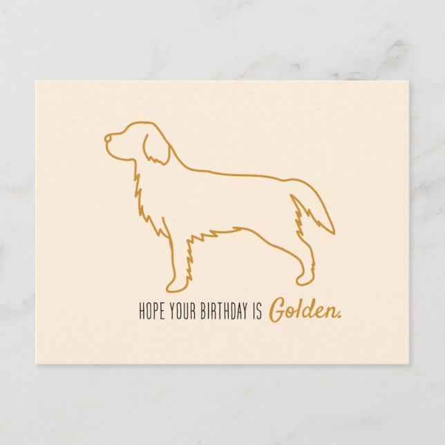 Cartão Postal Papel Higiênico Golden Retriever  (Frente)