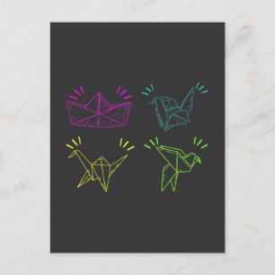 Cartão Postal Papel origami Dobragem de papel japonesa
