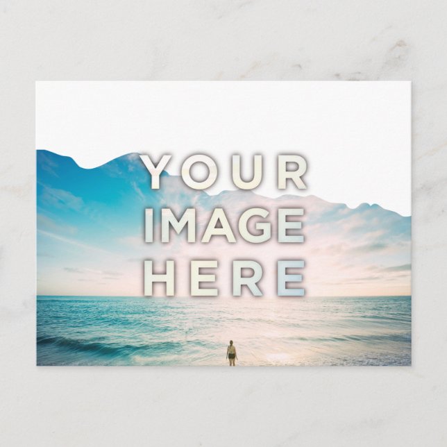 Cartão Postal Papel personalizado personalizado 2 Foto rasgada (Frente)