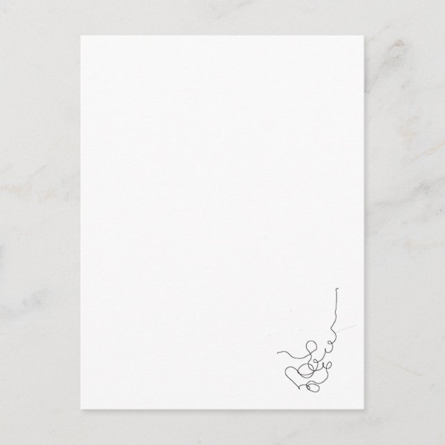 Cartão Postal papier, lápis (Frente)