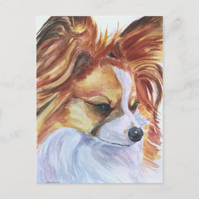 Cartão Postal Papillon Dog Postcards (Frente)