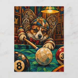 Cartão Postal Papillon, Mosaico Geométrico