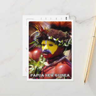Cartão Postal Papua-Nova Guiné - Huli Wigman -