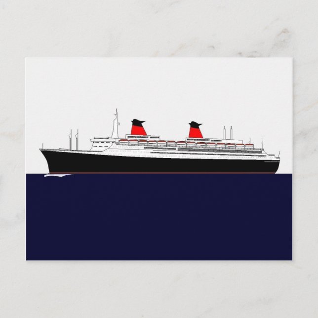 Cartão Postal Paquebot França (Frente)