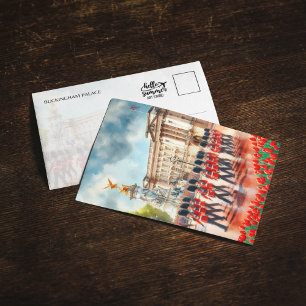 Cartão postal para a Aquarela de Buckingham Palace