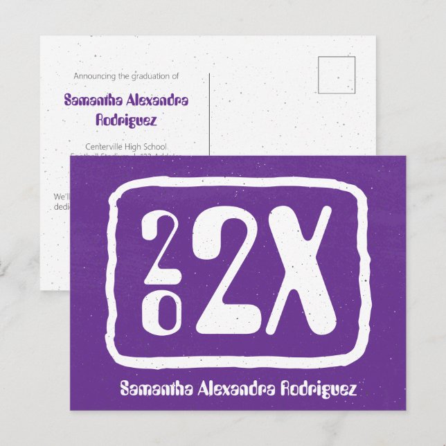 Cartão postal para a Formatação do Ano da Classe F (Frente/Verso)