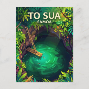 Cartão Postal Para a Fossa do Oceano de Tonga Samoa