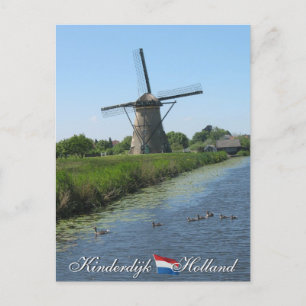 Cartão Postal para a Holanda do Kinderdijk
