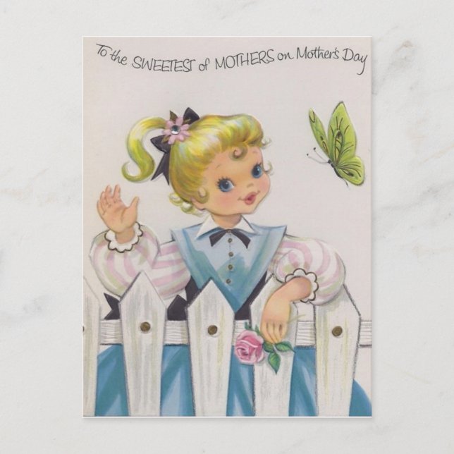 Cartão Postal Para a mais doce das mães (Frente)