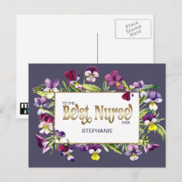 Cartão Postal Para a Melhor Enfermeira de Todos os Tempos. Nome
