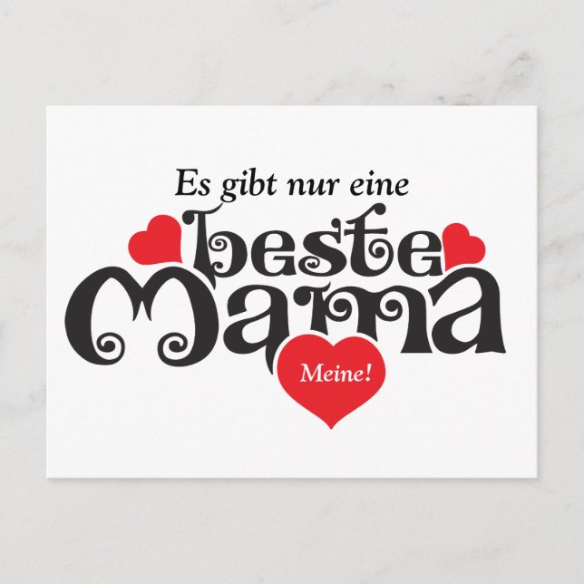 Cartão Postal Para a melhor mamãe... (Frente)