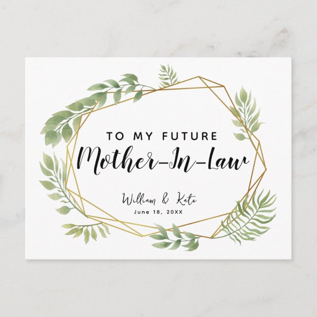 Cartão Postal Para a minha futura folha de cartão-postal da Mãe- (Frente)