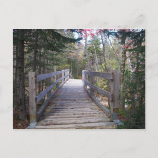 Cartão postal para a ponte sobre madeira Maine