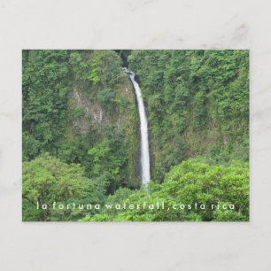Cartão postal para a queda de água na Costa Rica